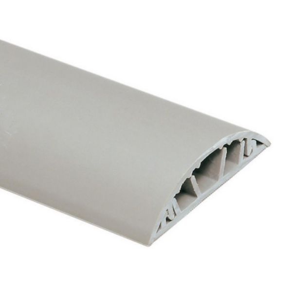 Passage de plancher 3 compartiments , 75x18mm et longueur 2m livré avec couvercle aluminium