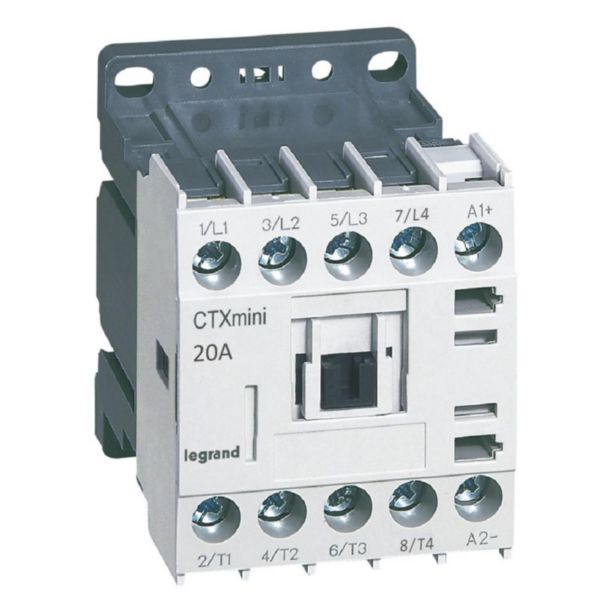 Mini-contacteur de puissance CTX³ 4 pôles 20A sans contact auxiliaire - tension de commande 24V=: th_417141-LEGRAND-1000.jpg