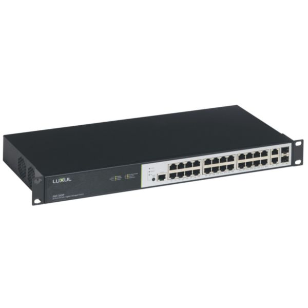 Switch 19pouces Ethernet PoE LCS² 26 ports RJ45 (24 ports PoE+) 1 Gigabit manageable: th_LG-033492-WEB-R.jpg