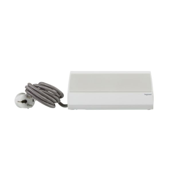 Rallonge multiprise avec 3 prises avec terre , 2 prises USB Type-A , interrupteur , support tablette et cordon 1,5m - blanc et gris:th_LG-050410-WEB-B.jpg