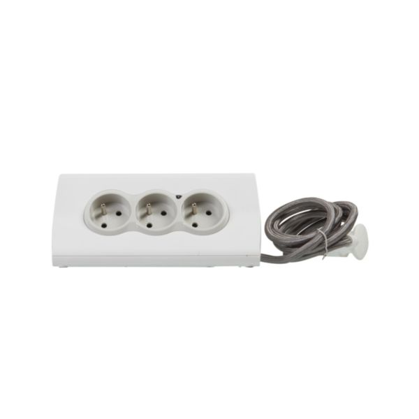 Rallonge multiprise avec 3 prises avec terre , 2 prises USB Type-A , interrupteur , support tablette et cordon 1,5m - blanc et gris:th_LG-050410-WEB-F.jpg