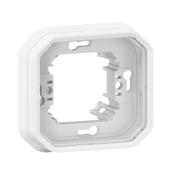 Support plaque étanche pour montage encastré 1 poste Plexo - blanc: th_LG-069692L-WEB-R.jpg