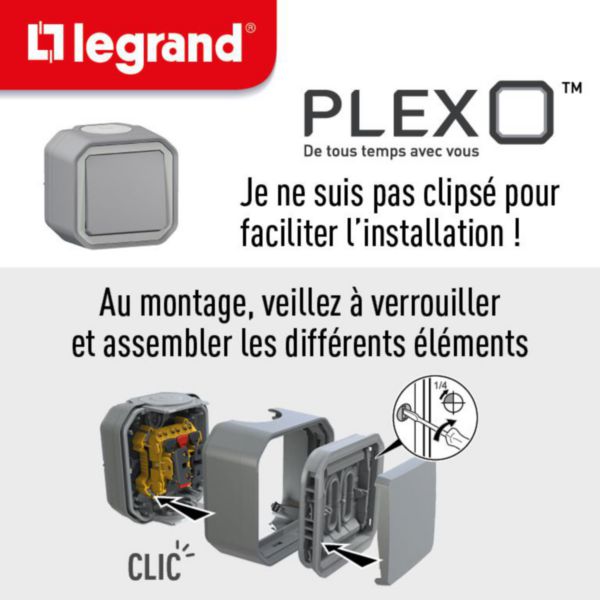 Poussoir lumineux étanche Plexo 10A livré complet avec voyant pour montage en apparent gris:th_LG-070000-WEB-OTH.jpg