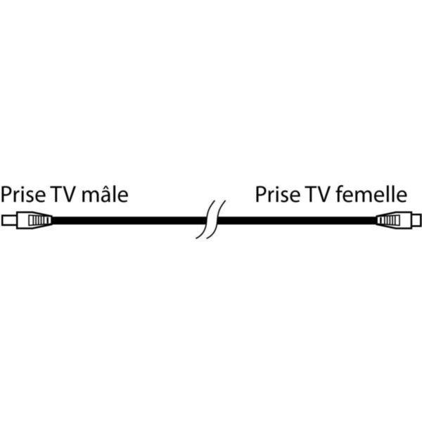 Rallonge TV - 1 fiche femelle + 1 fiche mâle Ø9,52mm - longueur 2m - Blanc:th_LG-091024-WEB-F-CH.jpg