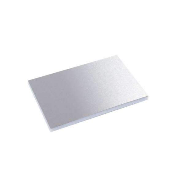 Plaque de finition Inox pour couvercle plastique de boîte de sol standard réf PW-28724