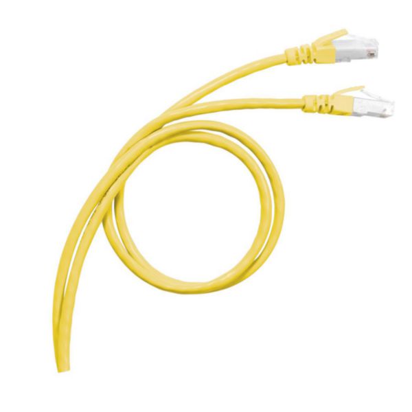 Câble réseau Ethernet (RJ45) catégorie 6A S/FTP jaune compatible