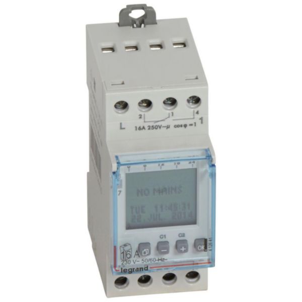 Prise Wattmètre 230v / 16a PEREL - Programmateur, timer & variateur