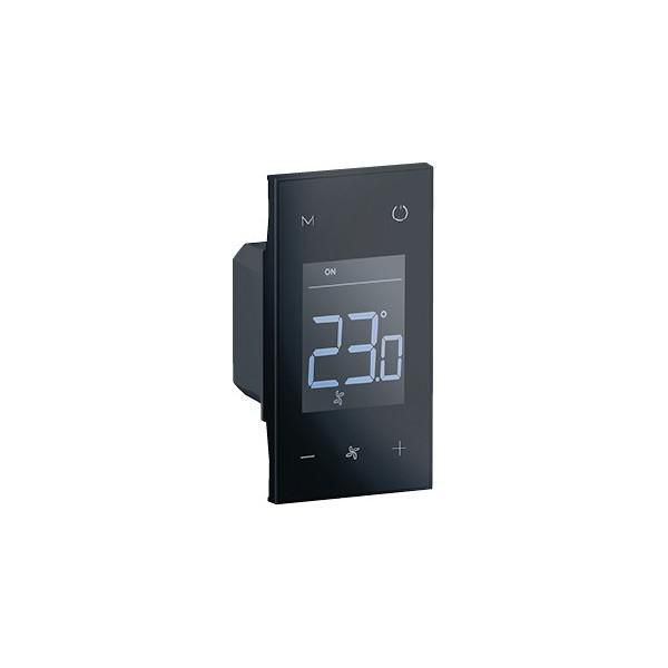 Thermostat éléctronique avec écran rétro-éclairé Living Now - 2 modules - Noir 