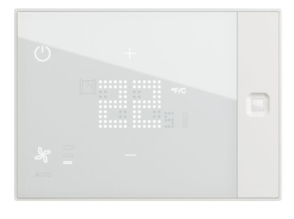 Thermostat écran tactile Ux One 24V pour gestion chauffage et climatisation chambre d'hôtel version encastrée - blanc