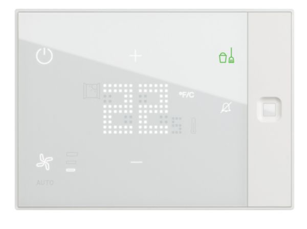 Thermosat avec écran tactile pour hôtel Ux One encastré 230V avec services Ne pas déranger et Faire la Chambre - blanc