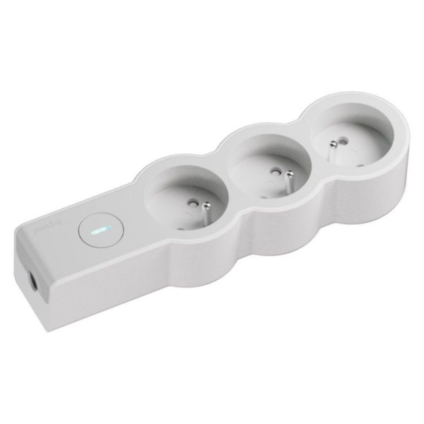 Rallonge multiprise 3 x 2P+T 16A 230V-3680W avec interrupteur ON/OFF - à câbler - Blanc