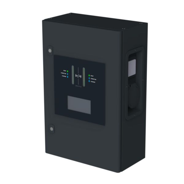 Borne de recharge Green'UP CONTROL - 1 x 7,4/22kW-1P/3P - Mode3 - DLM/RFID/GSM/Wi-Fi/LAN - IP55 IK10 - Installation murale ou sur pied