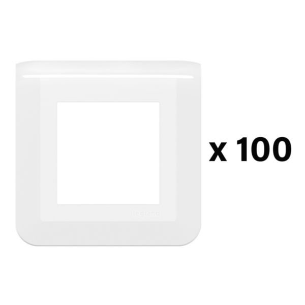 Lot de 100 plaques de finition Mosaic pour 2 modules blanc