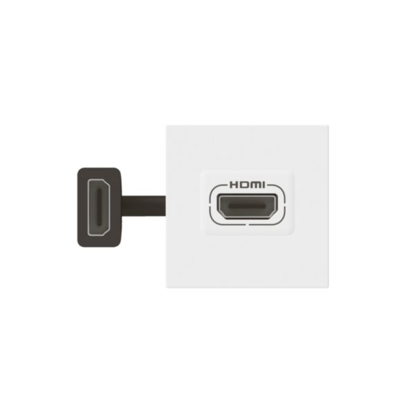 Double Slim HDMI Angle Droit Prise Vers Noir Métal Cadre Csk Trous