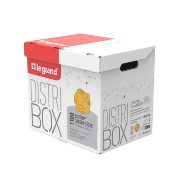 Distribox cloisons sèches - lot de 100 boîtes de cloisons sèches de profondeur 40mm