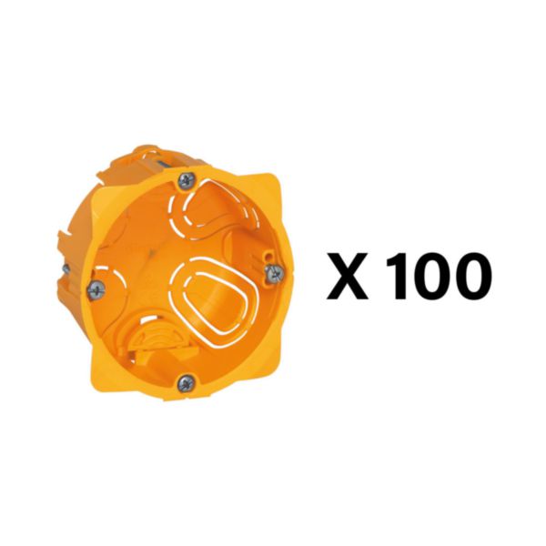 Distribox cloisons sèches - lot de 100 boîtes de cloisons sèches de profondeur 40mm