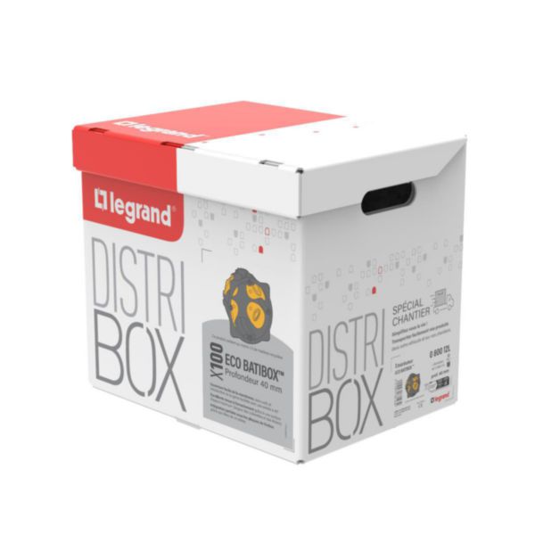 Distribox Eco Batibox - lot de 100 boîtes Eco Batibox de profondeur 40mm