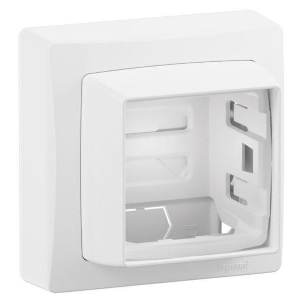 Adaptateur pour montage de fonctions Mosaic dans Appareillage Saillie complet blanc