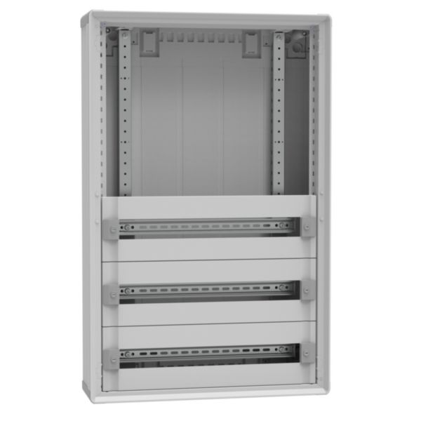 Coffret de distribution plastique en saillie 3 rangées 24 modules et 400mm d'espace dédié - hauteur 900mm - XL³ HP 160