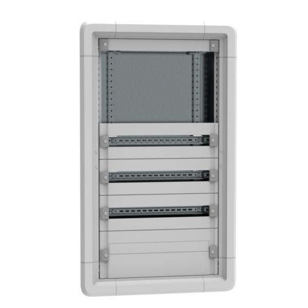 Coffret de distribution encastré 4 rangées 24 modules et 300mm d'espace dédié - hauteur 1145mm - XL³ HP 160