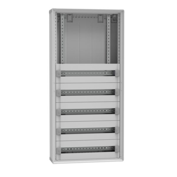 Coffret de distribution plastique en saillie 5 rangées 24 modules et 400mm d'espace dédié - hauteur 1200mm - XL³ HP 160