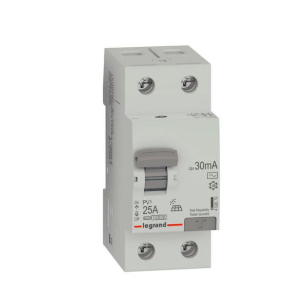 PV³ interrupteur différentiel pour courant AC dans coffret photovoltaique 2P 25A Type AC 30mA