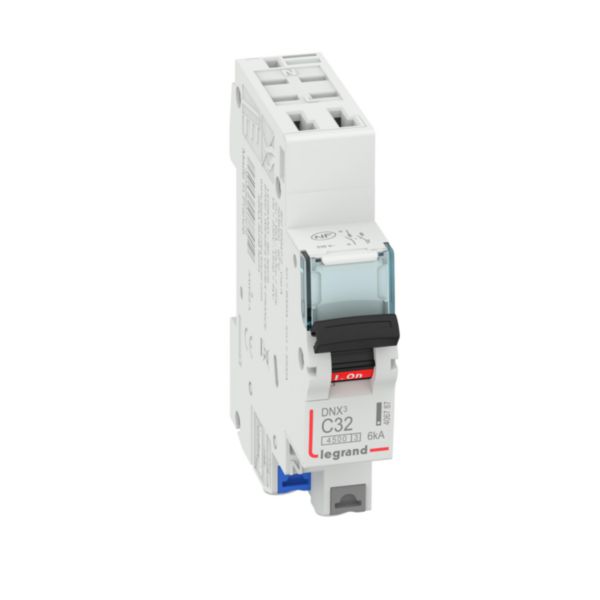 Disjoncteur Phase + Neutre DNX³ bornes auto - 32A - courbe C 4500A/6kA - 1 module