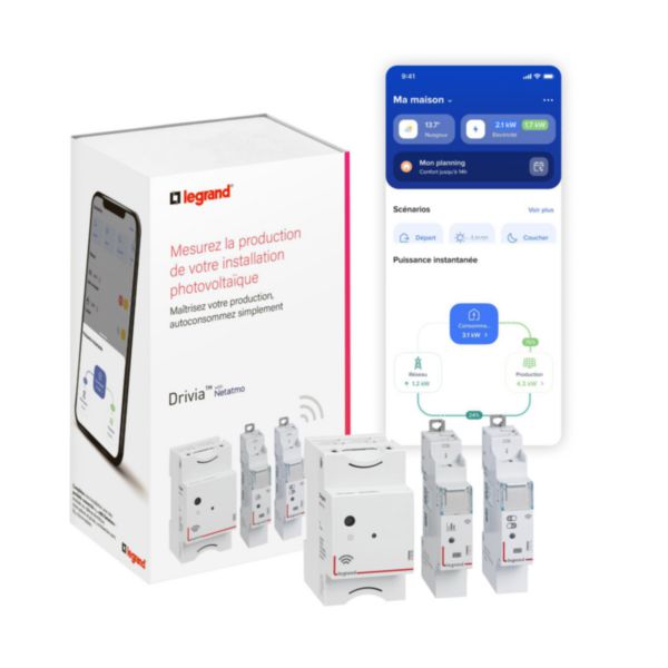 Pack de démarrage Drivia with Netatmo : mesure et analyse d'une installation photovoltaïque résidentielle monophasée