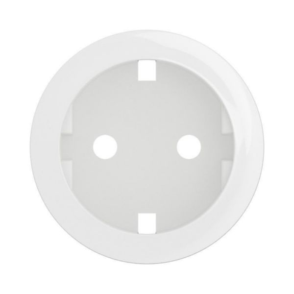 Enjoliveur pour prise de courant fort 2P+T schuko Céliane - Blanc