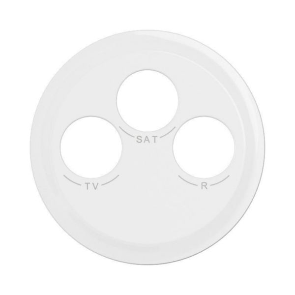 Enjoliveur pour prise TV-R-SAT DAB+ Céliane - Blanc