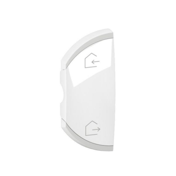 Enjoliveur simple Céliane pour produits MyHome marquage Départ/Arrivée - 1 module, montage gauche - Blanc