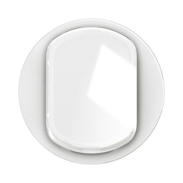 Enjoliveur pour interrupteur ou va-et-vient avec porte-étiquette Céliane - Blanc