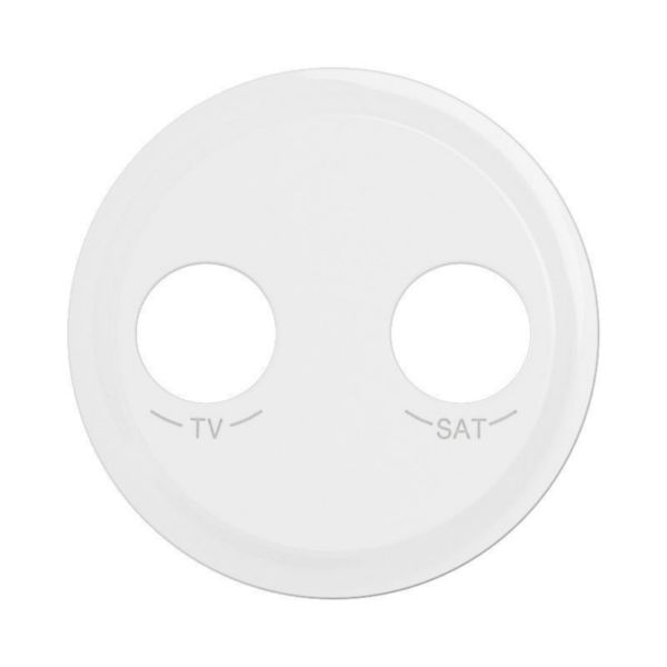 Enjoliveur pour prise TV-R-SAT DAB+ Céliane - Blanc Antimicrobien