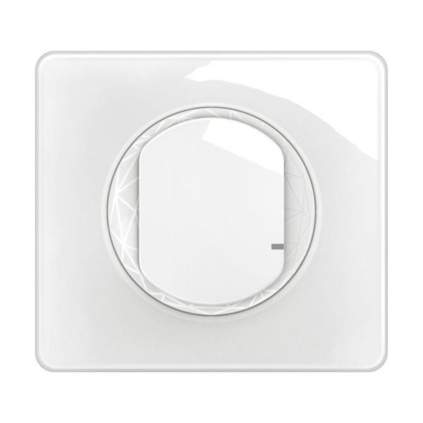 Commande sans fils pour interrupteur connecté ou prise connectée Céliane with Netatmo avec plaque - Blanc