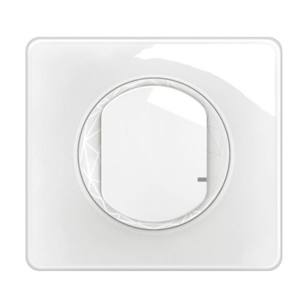 Interrupteur connecté sans Neutre avec option variation Céliane with Netatmo avec plaque - Blanc