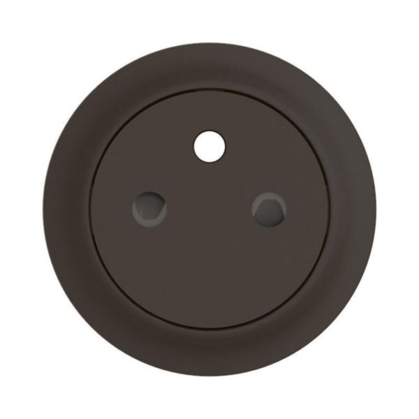 Enjoliveur pour prise de courant fort 2P+T Surface Confort Céliane - Noir
