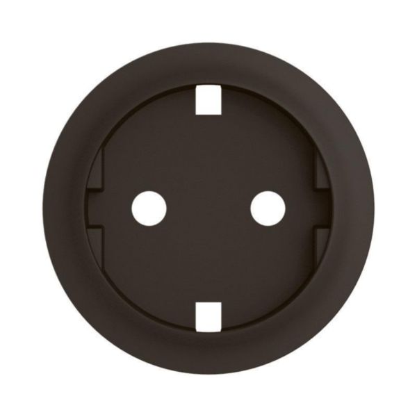 Enjoliveur pour prise de courant fort 2P+T schuko Céliane - Noir