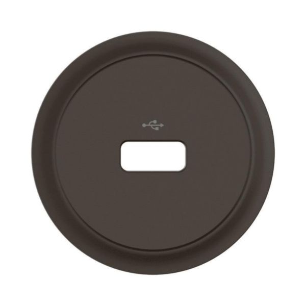 Enjoliveur pour prise USB DATA 2.0 Type-A simple Céliane - Noir