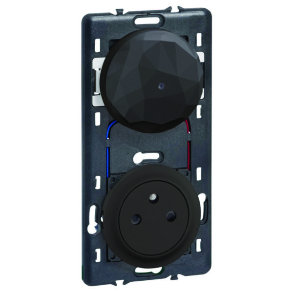 Pack Control Céliane with Netatmo pour installation connectée avec 1 Prise 2P+T 16A - Noir