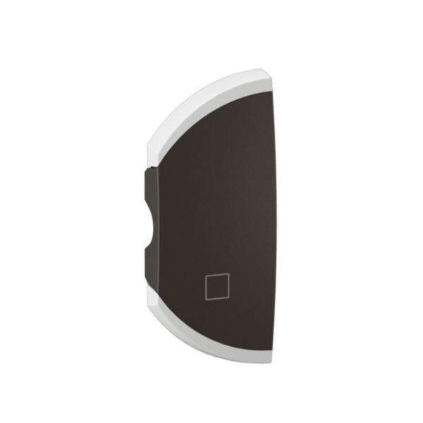 Enjoliveur simple Céliane pour produits MyHome marquage STOP - 1 module, montage gauche - Noir