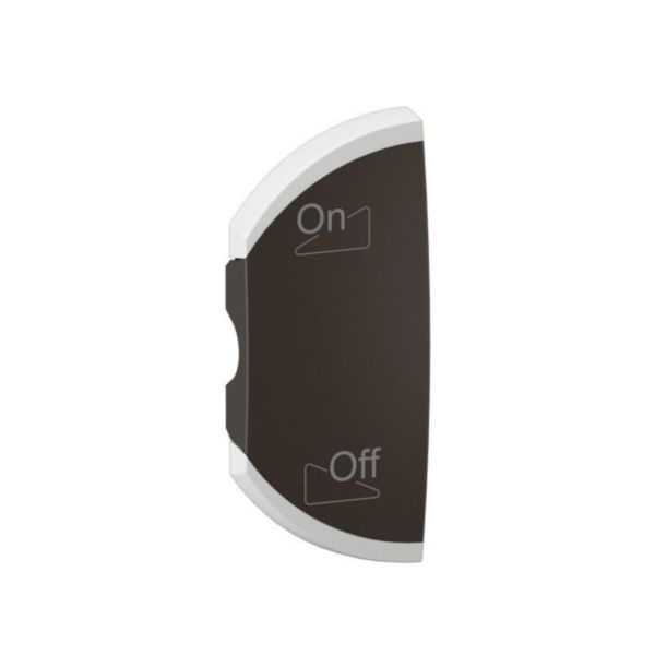 Enjoliveur simple Céliane pour produits MyHome marquage variation ON/OFF - 1 module, montage gauche - Noir