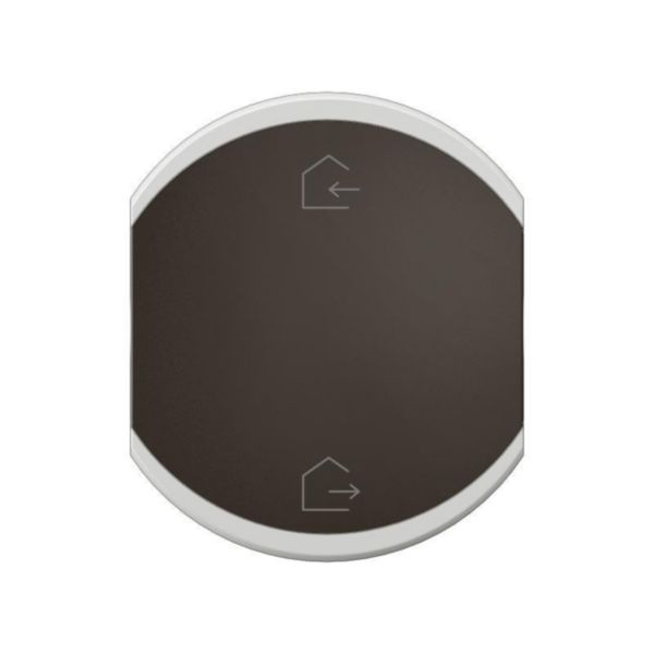 Enjoliveur double Céliane pour produits MyHome marquage Départ/Arrivée - 2 modules - Noir