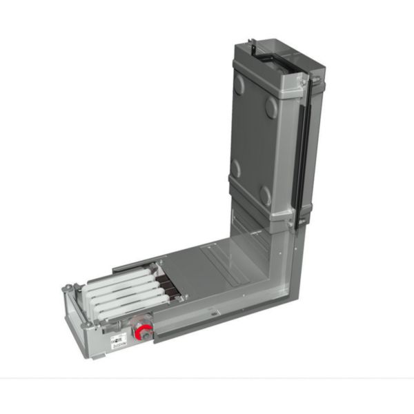 Coude horizontal pour canalisation électrique préfabriquée XCM 160A pour changement de direction à 90° à gauche