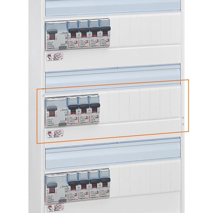 Tableau électrique 3 Rangées 13 modules 3 ID 63A + 12 disjoncteurs  Composants Legrand à équiper